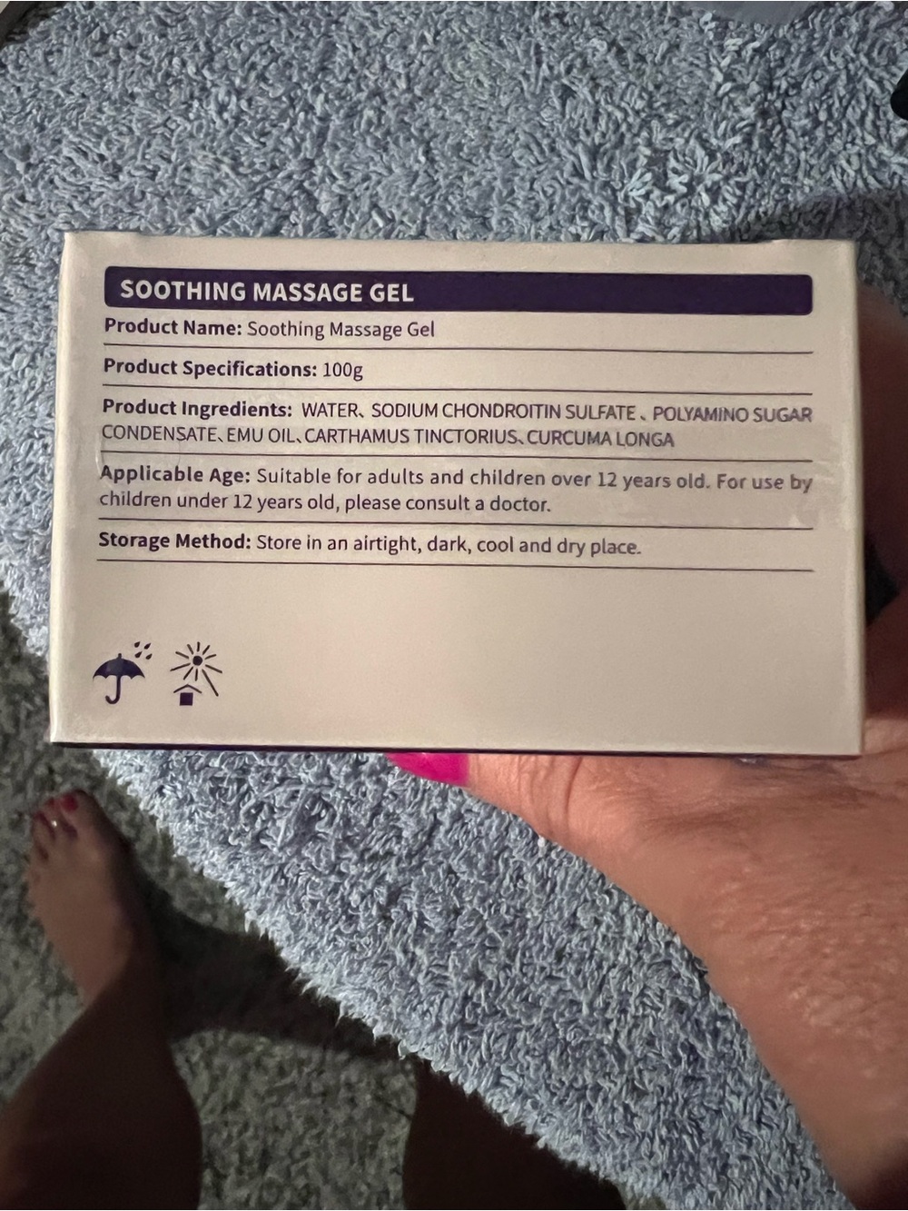 Kreain Soothing Massage Gel - Purple & White - Picture 2 of 2